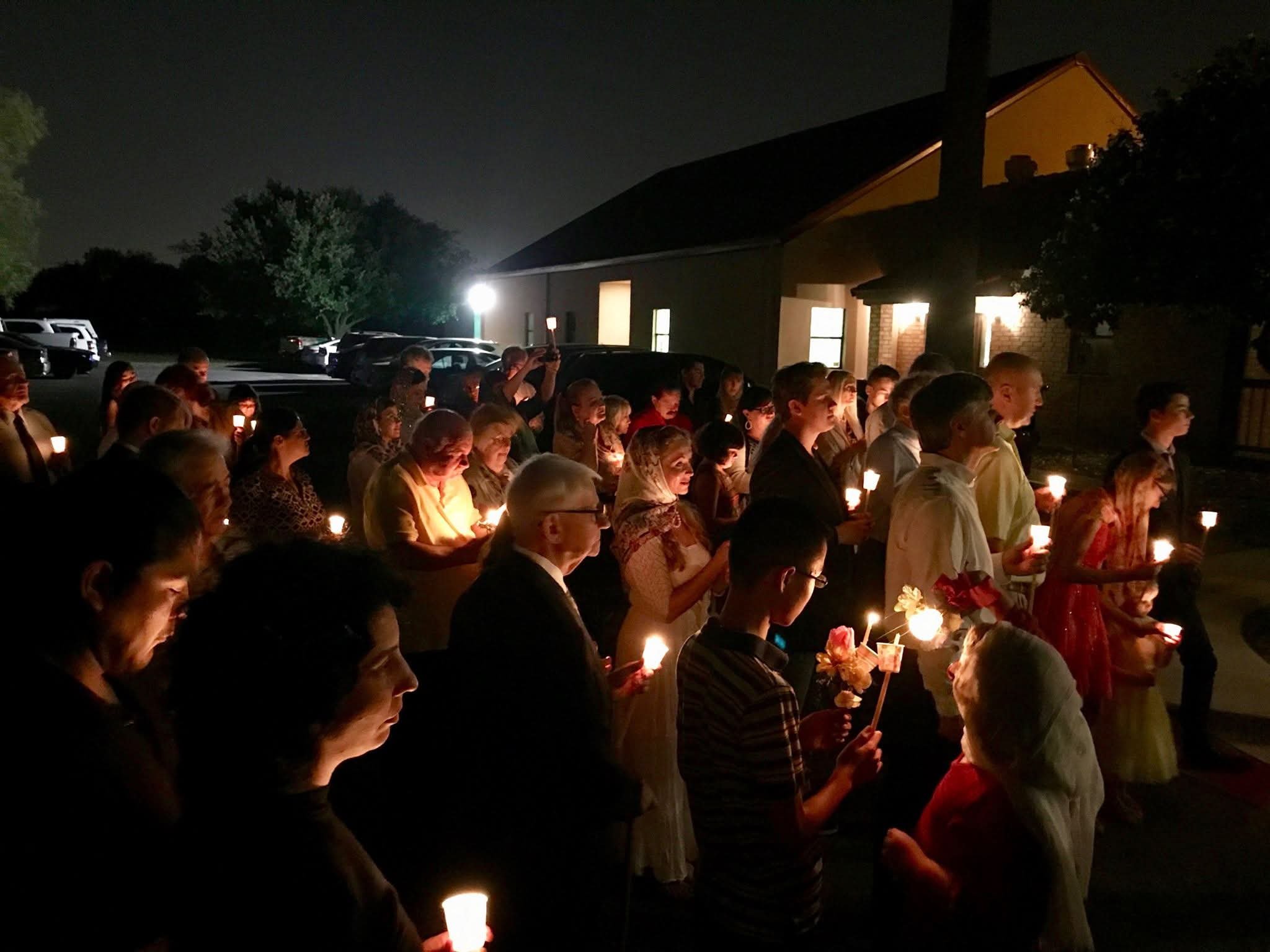 Candlelight procession with the St. George Orthodox Church community in the Rio Grande Valley